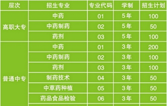 招生计划表